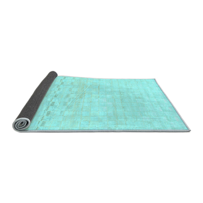Sideview of Solid Light Blue Modern Rug, abs1406lblu
