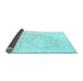 Sideview of Solid Light Blue Modern Rug, abs1406lblu