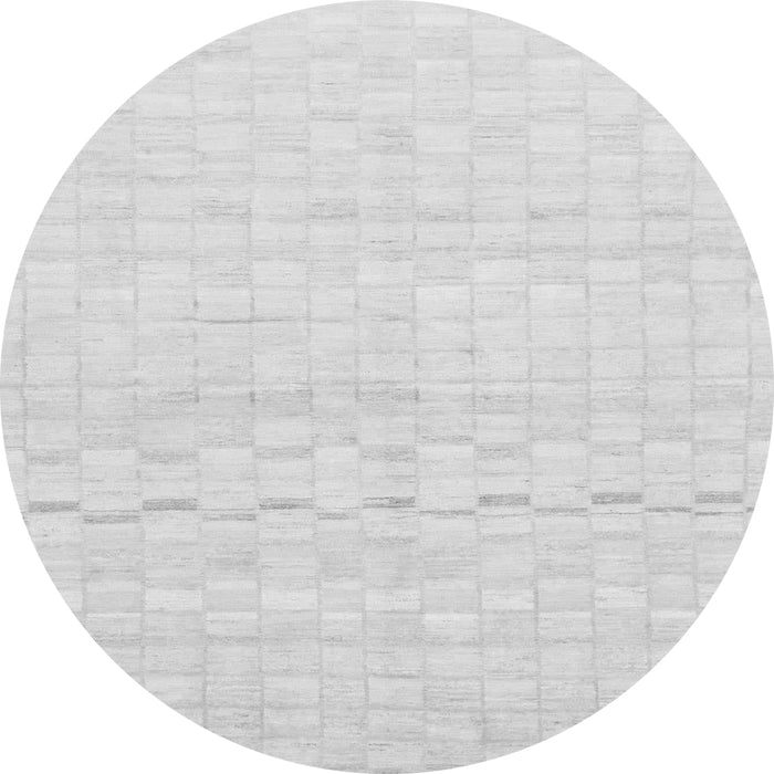 Round Solid Gray Modern Rug, abs1406gry