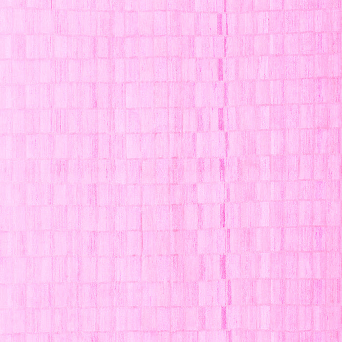 Square Machine Washable Solid Pink Modern Rug, wshabs1406pnk
