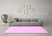 Machine Washable Solid Pink Modern Rug in a Living Room, wshabs1406pnk