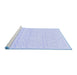 Sideview of Machine Washable Solid Blue Modern Rug, wshabs1406blu