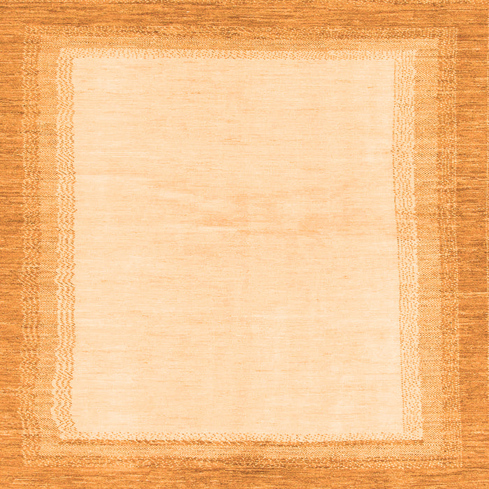 Square Solid Orange Modern Rug, abs1407org