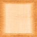 Square Solid Orange Modern Rug, abs1407org