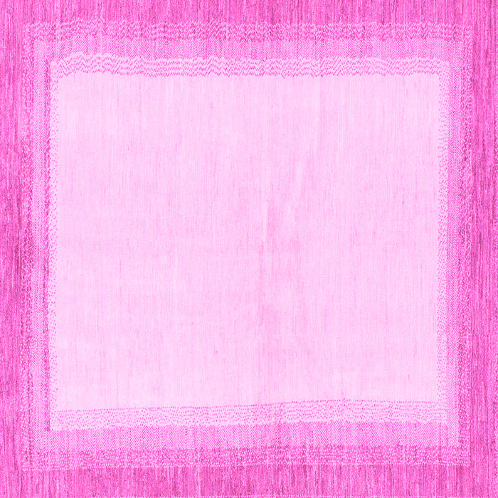 Square Machine Washable Solid Pink Modern Rug, wshabs1407pnk