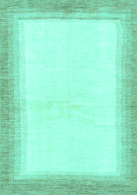 Solid Turquoise Modern Rug, abs1407turq