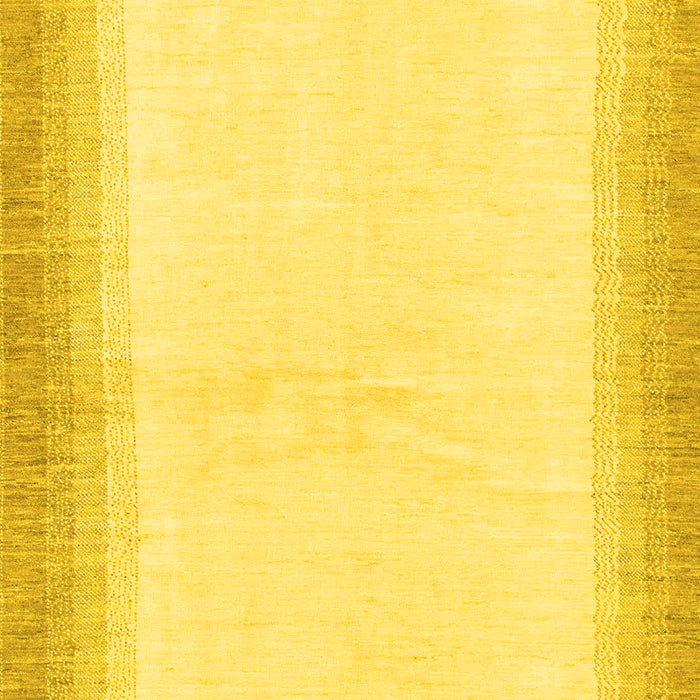 Machine Washable Solid Yellow Modern Rug, wshabs1407yw