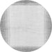 Round Solid Gray Modern Rug, abs1407gry