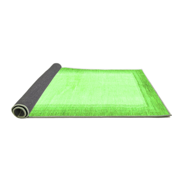 Sideview of Solid Green Modern Rug, abs1407grn