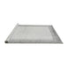 Sideview of Machine Washable Solid Gray Modern Rug, wshabs1407gry