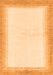 Machine Washable Solid Orange Modern Area Rugs, wshabs1407org