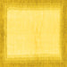 Square Solid Yellow Modern Rug, abs1407yw