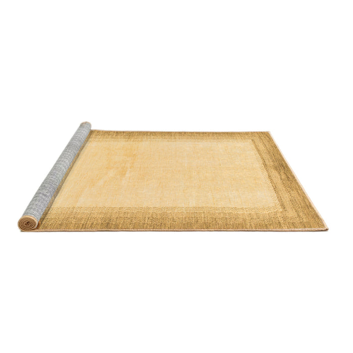 Sideview of Machine Washable Solid Brown Modern Rug, wshabs1407brn