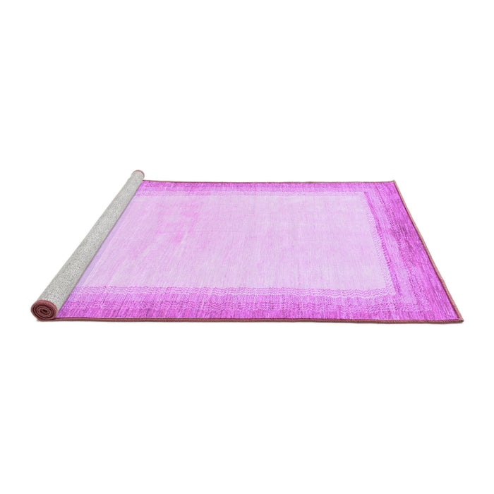 Sideview of Machine Washable Solid Purple Modern Area Rugs, wshabs1407pur