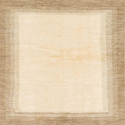 Square Abstract Golden Blonde Gold Solid Rug, abs1407