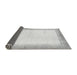 Sideview of Solid Gray Modern Rug, abs1407gry