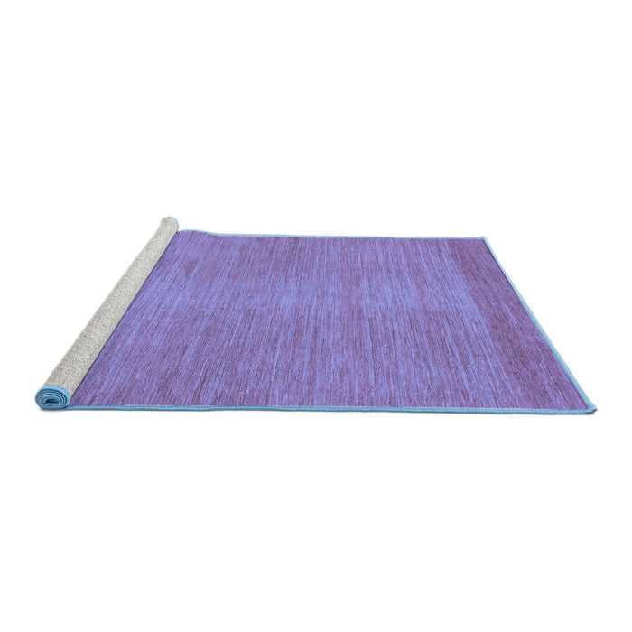 Sideview of Machine Washable Abstract Blue Modern Rug, wshabs1408blu