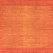 Square Machine Washable Abstract Orange Modern Area Rugs, wshabs1408org