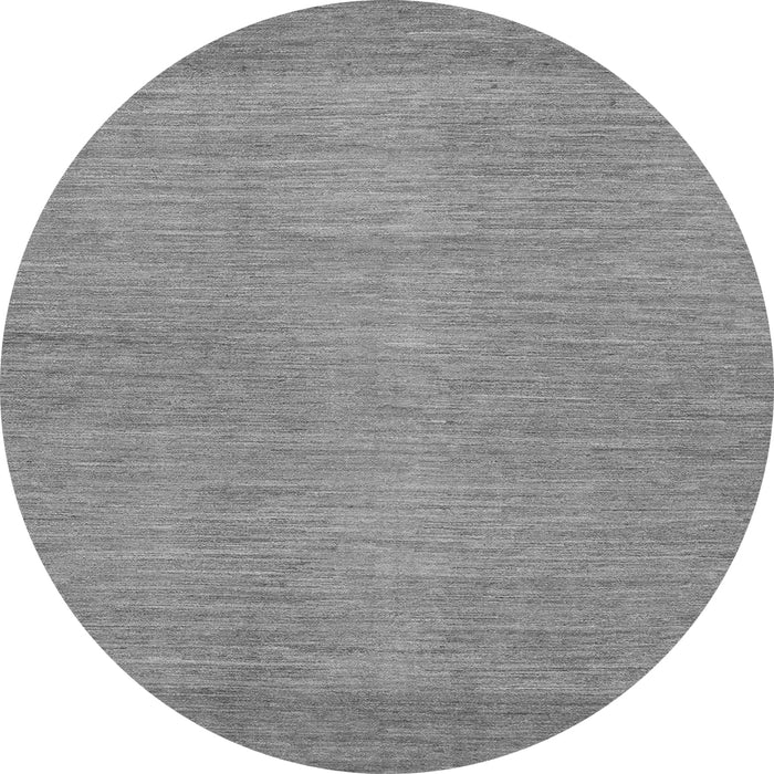 Round Machine Washable Abstract Gray Modern Rug, wshabs1408gry