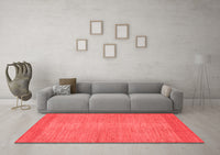 Machine Washable Abstract Red Modern Rug, wshabs1408red