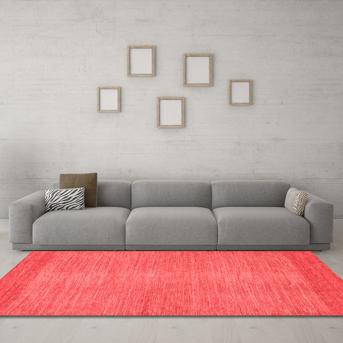 Modern Red Washable Rugs
