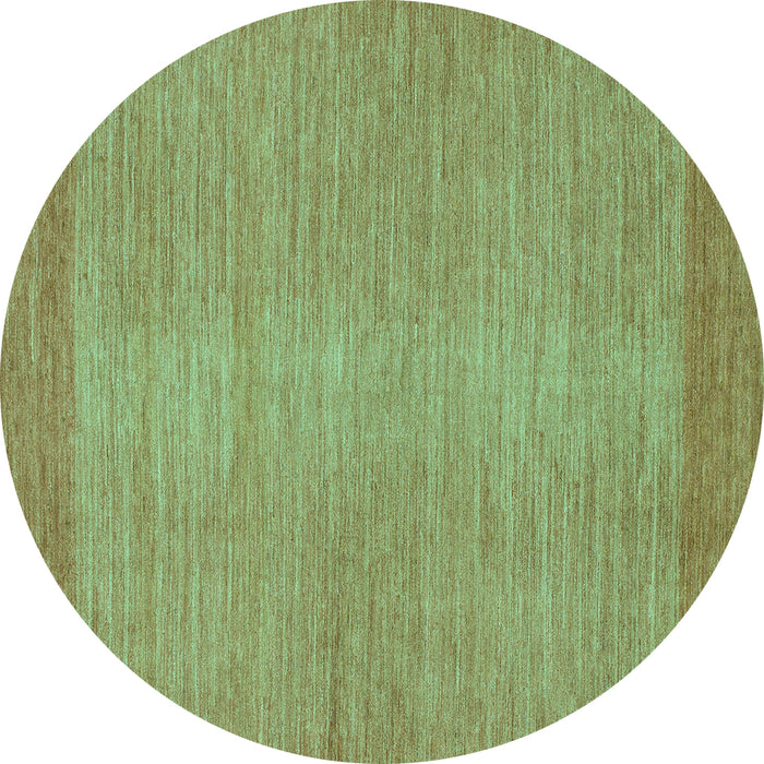 Round Abstract Turquoise Modern Rug, abs1408turq
