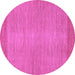 Round Machine Washable Abstract Purple Modern Area Rugs, wshabs1408pur