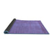 Sideview of Abstract Blue Modern Rug, abs1408blu