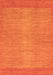 Machine Washable Abstract Orange Modern Area Rugs, wshabs1408org