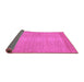 Sideview of Abstract Purple Modern Rug, abs1408pur