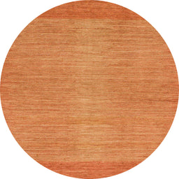 Round Abstract Orange Red Modern Rug, abs1408