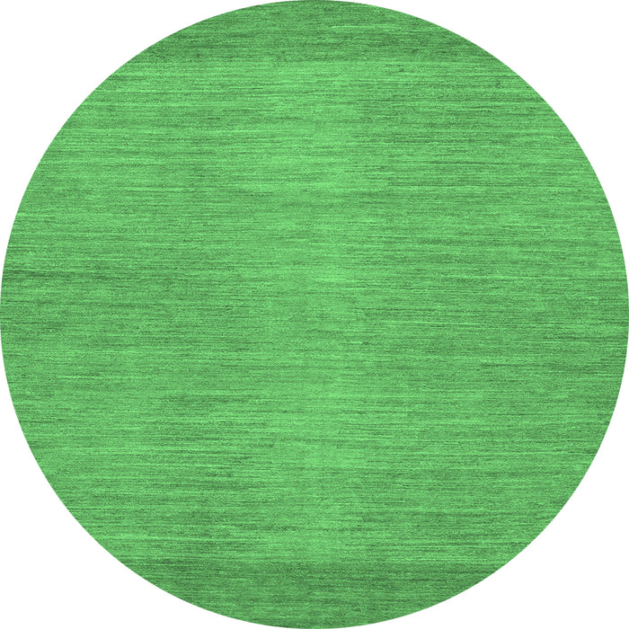 Round Abstract Emerald Green Modern Rug, abs1408emgrn