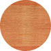 Round Machine Washable Abstract Orange Red Rug, wshabs1408