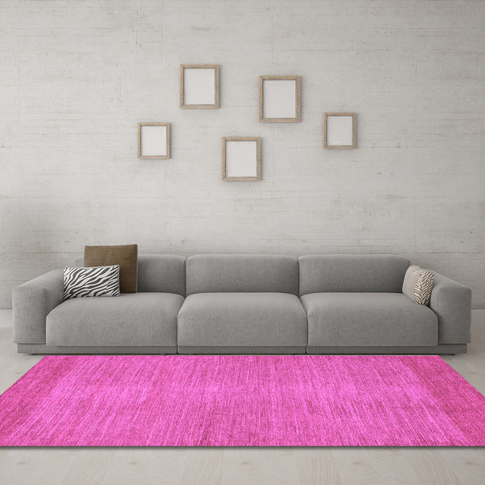 Machine Washable Abstract Purple Modern Area Rugs in a Living Room, wshabs1408pur