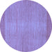 Round Abstract Blue Modern Rug, abs1408blu