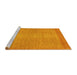 Sideview of Machine Washable Abstract Yellow Modern Rug, wshabs1408yw