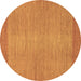 Round Abstract Brown Modern Rug, abs1408brn