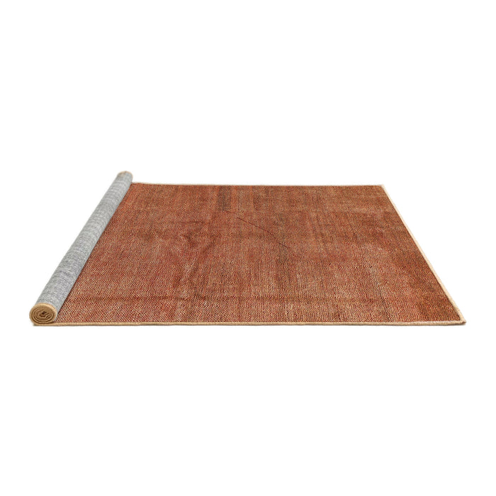 Sideview of Machine Washable Abstract Red Rug, wshabs1409