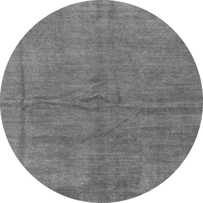 Round Machine Washable Abstract Gray Modern Rug, wshabs1409gry