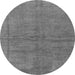 Round Machine Washable Abstract Gray Modern Rug, wshabs1409gry