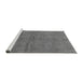 Sideview of Machine Washable Abstract Gray Modern Rug, wshabs1409gry