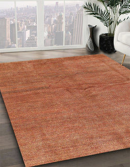 Abstract Red Modern Rug in Family Room, abs1409