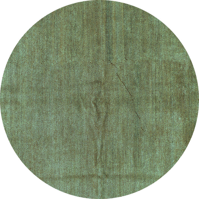 Round Abstract Turquoise Modern Rug, abs1409turq