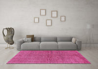 Machine Washable Abstract Pink Modern Rug, wshabs1409pnk