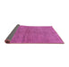 Sideview of Abstract Purple Modern Rug, abs1409pur