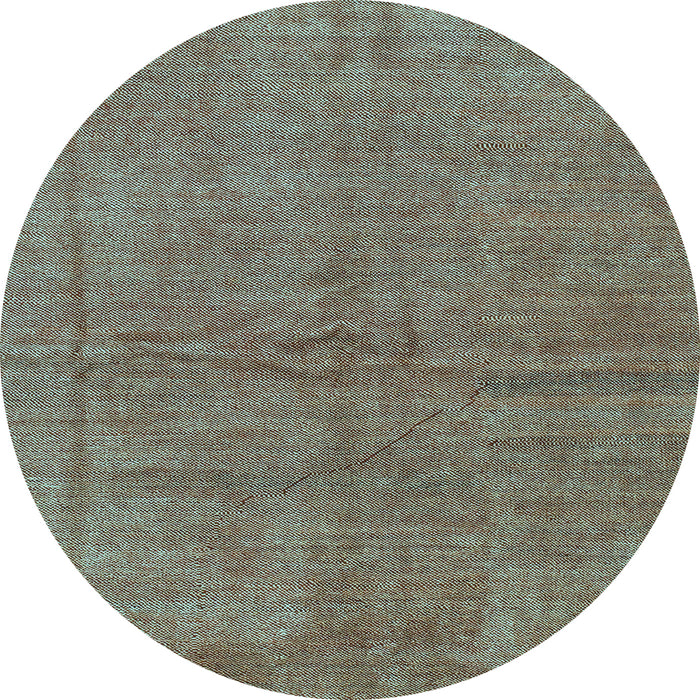 Round Machine Washable Abstract Light Blue Modern Rug, wshabs1409lblu