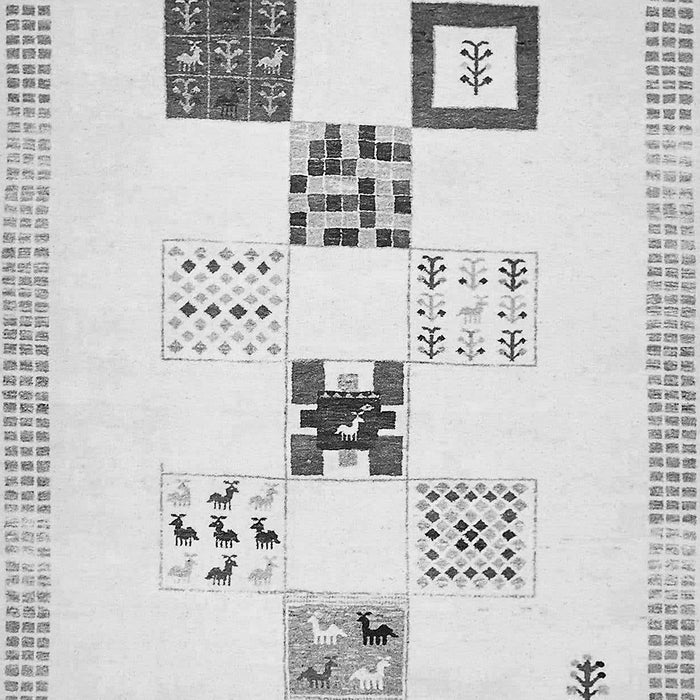 Machine Washable Solid Gray Modern Rug, wshabs140gry