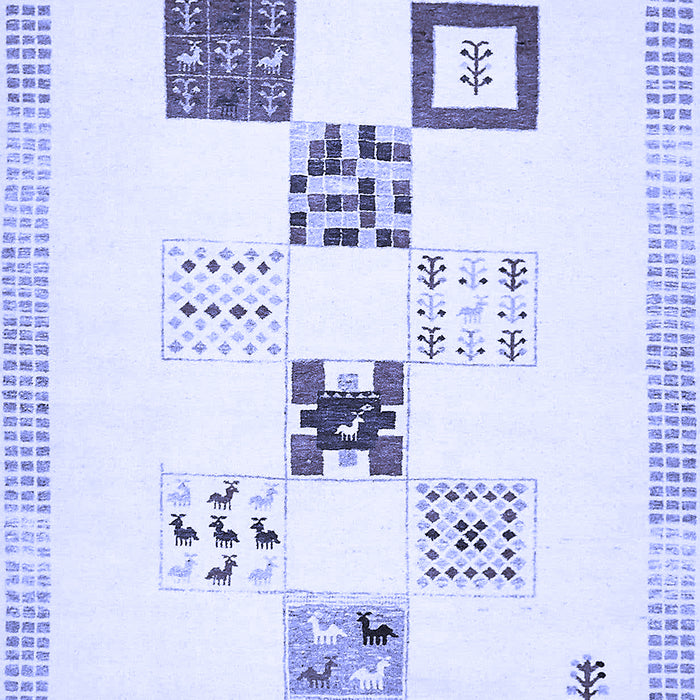 Machine Washable Solid Blue Modern Rug, wshabs140blu