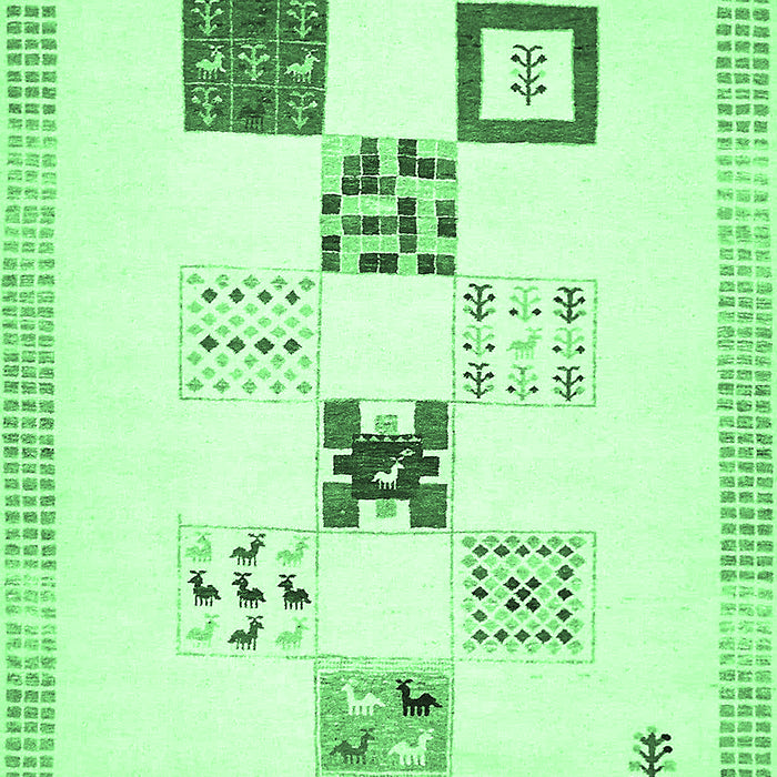 Machine Washable Solid Emerald Green Modern Area Rugs, wshabs140emgrn