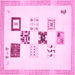 Square Solid Pink Modern Rug, abs140pnk